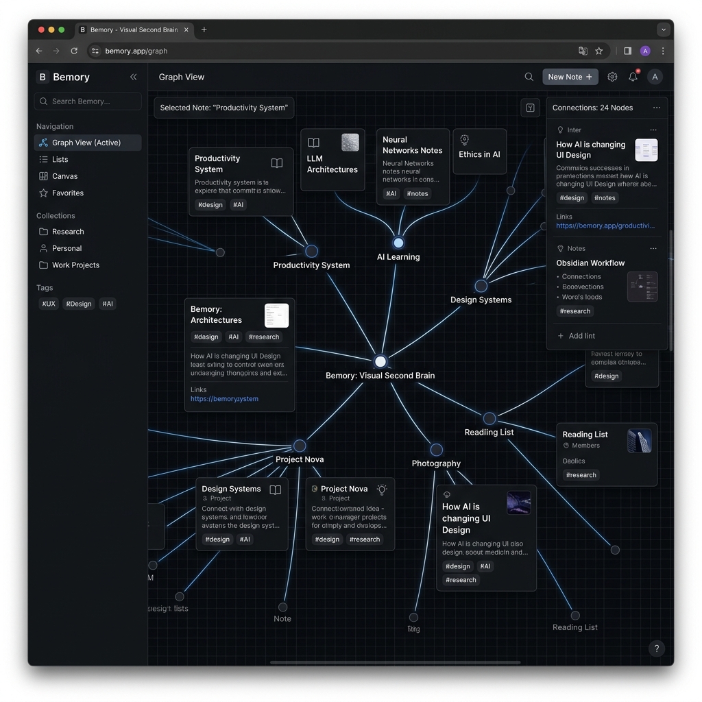Bemory Project Interface Mockup